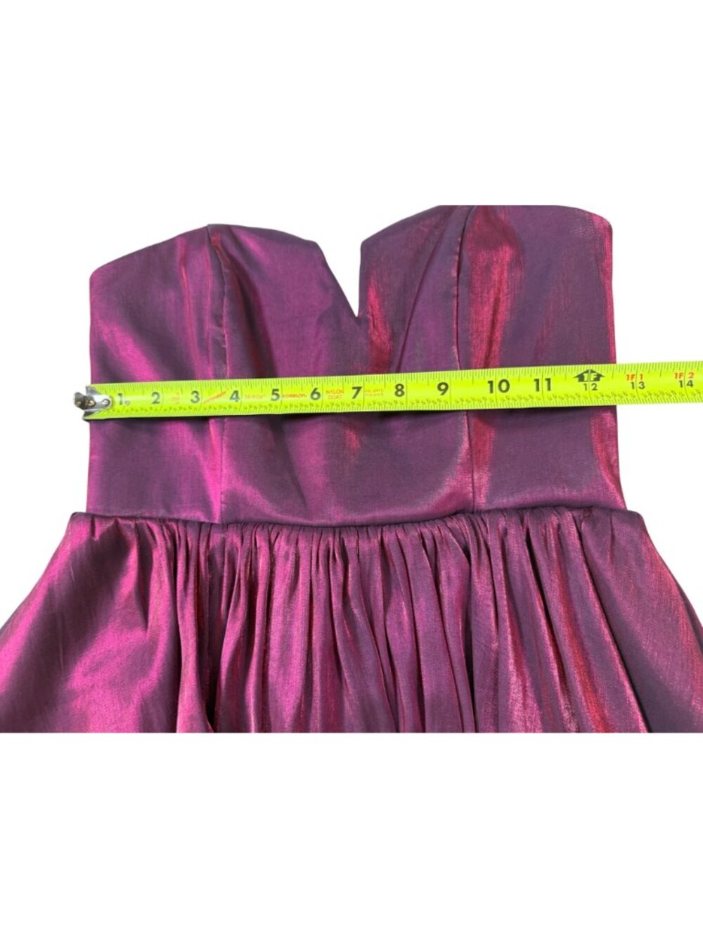 NWT Berry Strapless Ruffle Pleated Mini Dress Do+Be S Flouncy Fit (bin KK134) - Picture 10 of 11